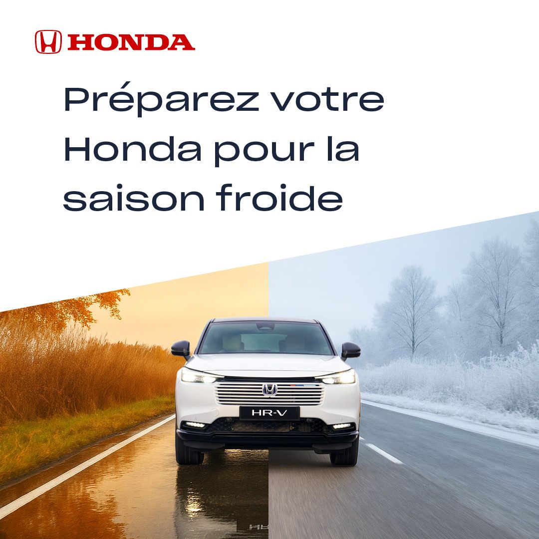 Préparez votre Honda pour la saison froide avec le Garage Majestic SA à La Tour-de-Trême, entretien et service hivernal Honda.